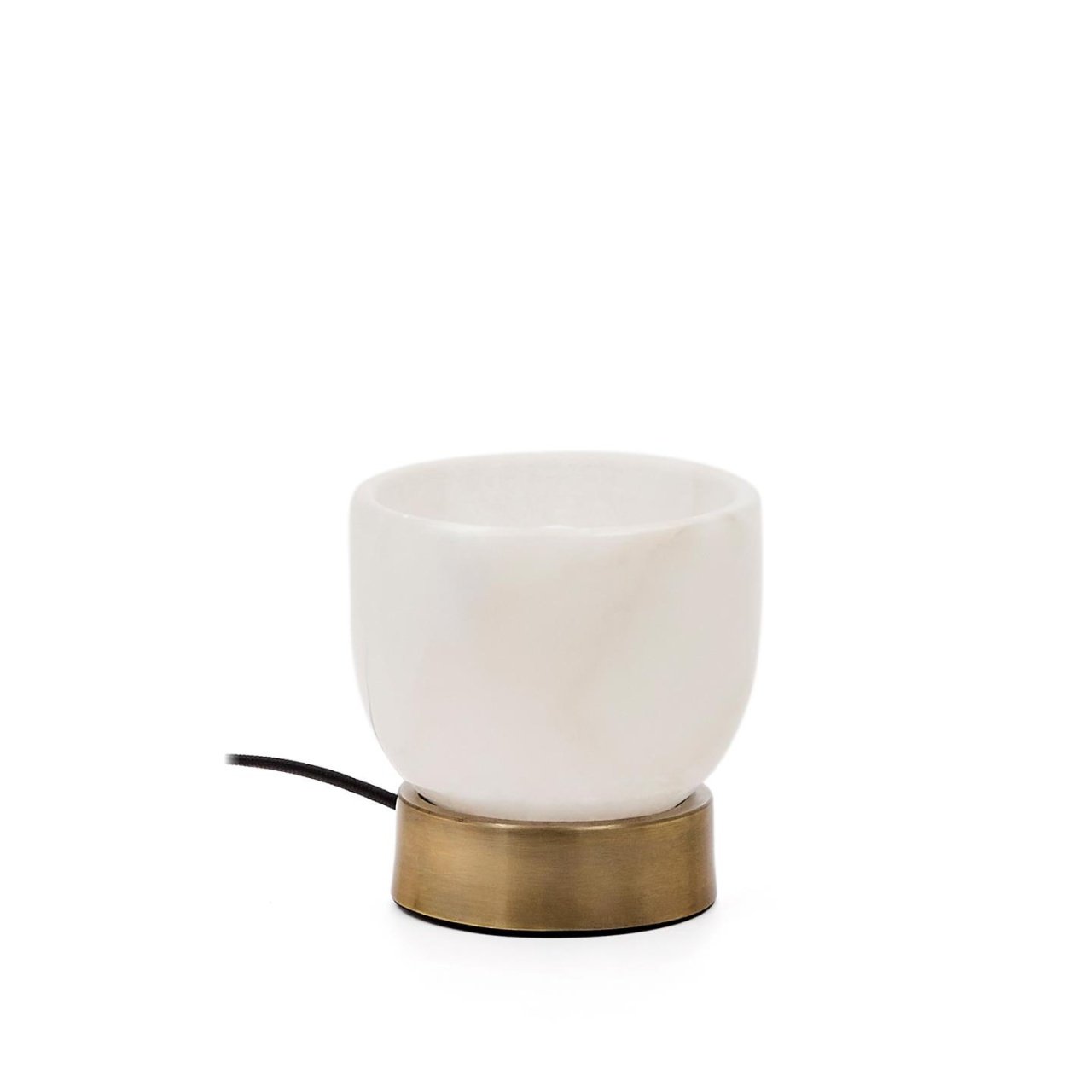 Veioza crem/aurie din metal 17 cm Shenli Kave Home
