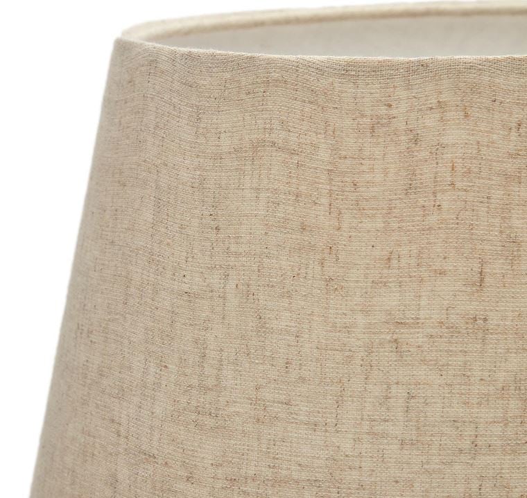 Veioza crem/neagra din textil 60 cm Torrent Kave Home