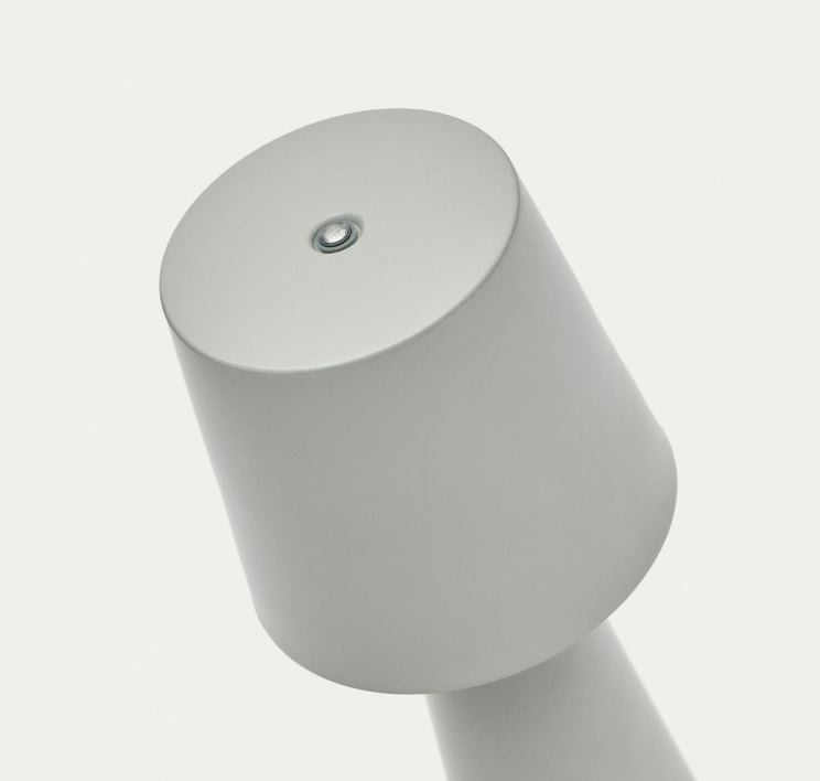Veioza gri din metal 25 cm Arenys Kave Home