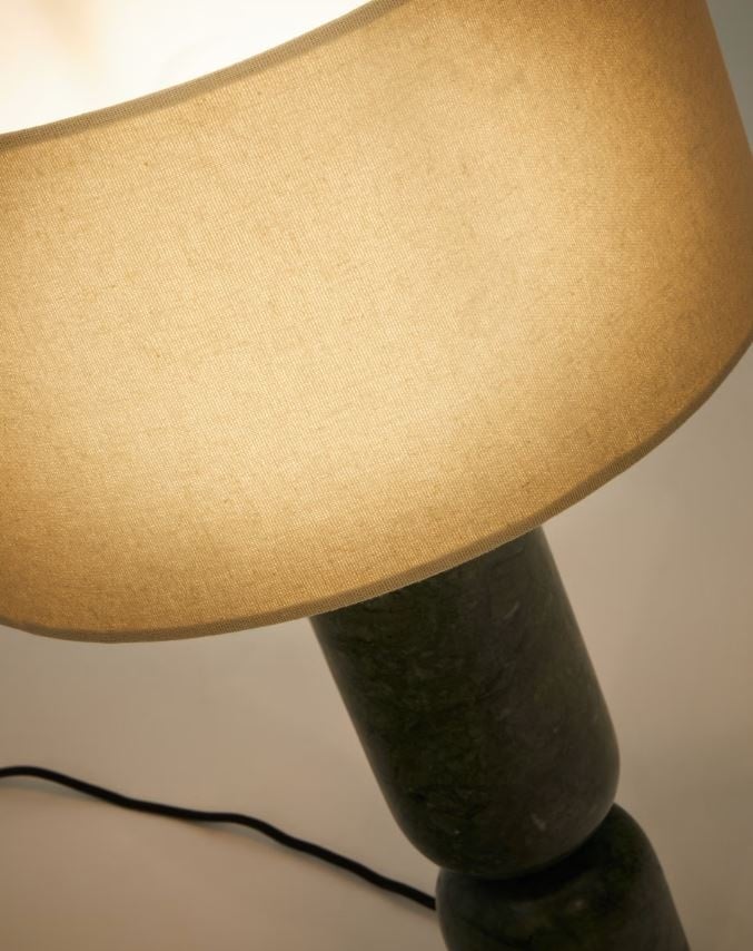 Veioza gri/verde din marmura 57 cm Vex Kave Home