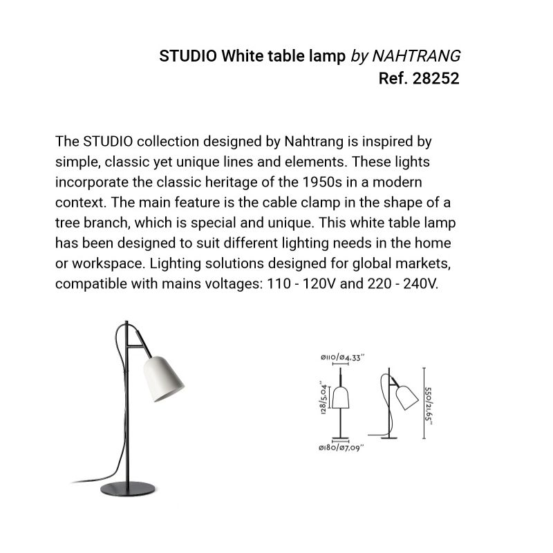 Veioza, Lampa de podea design modern Studio alb