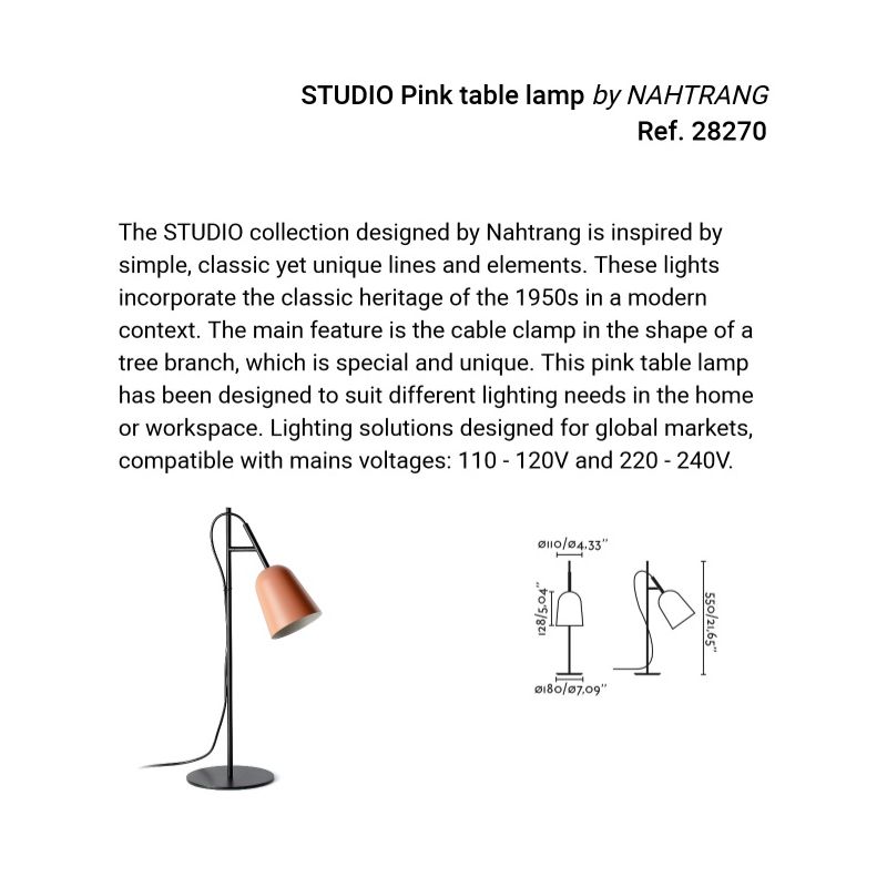 Veioza, Lampa de podea design modern Studio roz
