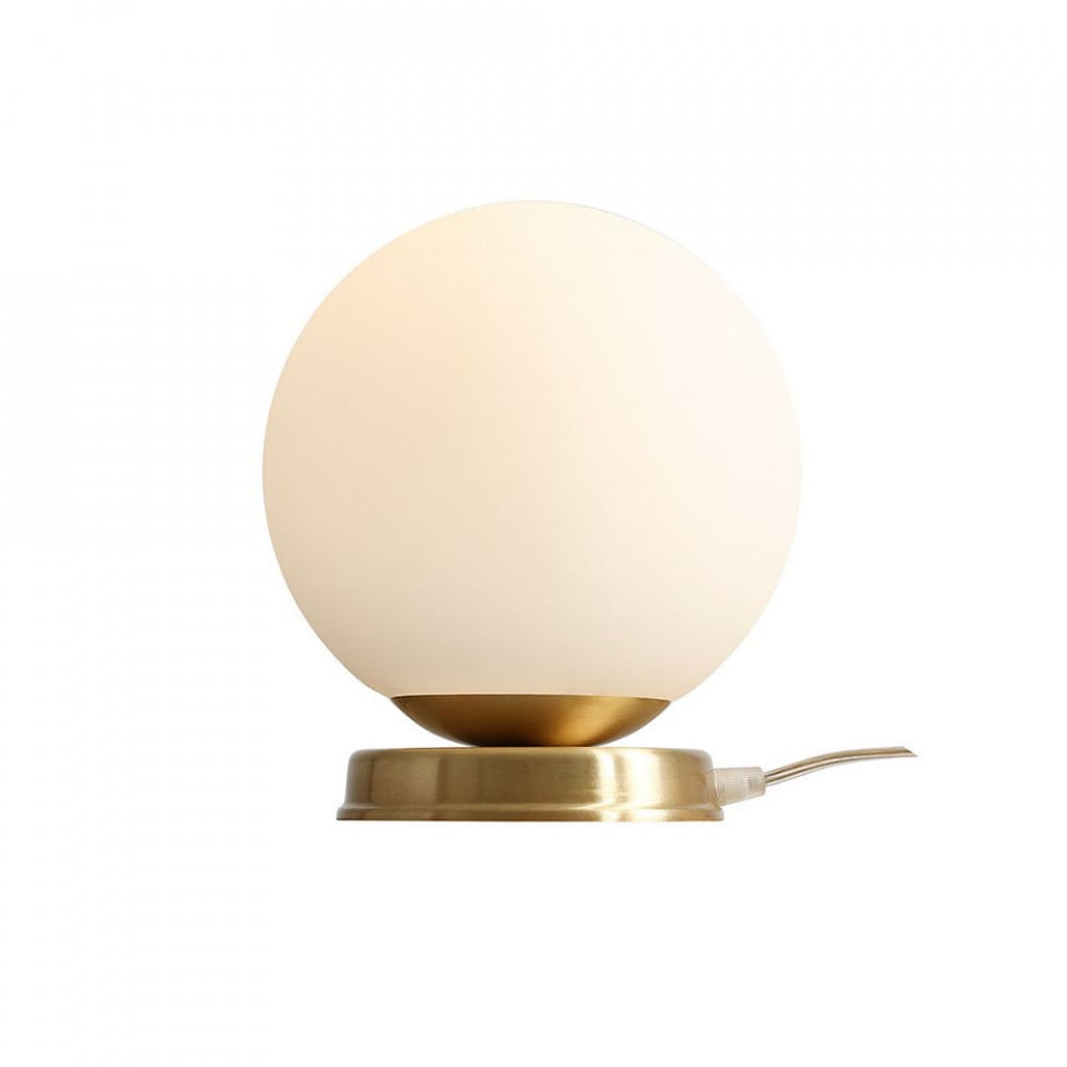 Veioza maro alama/alba din sticla 23 cm Ball M Aldex