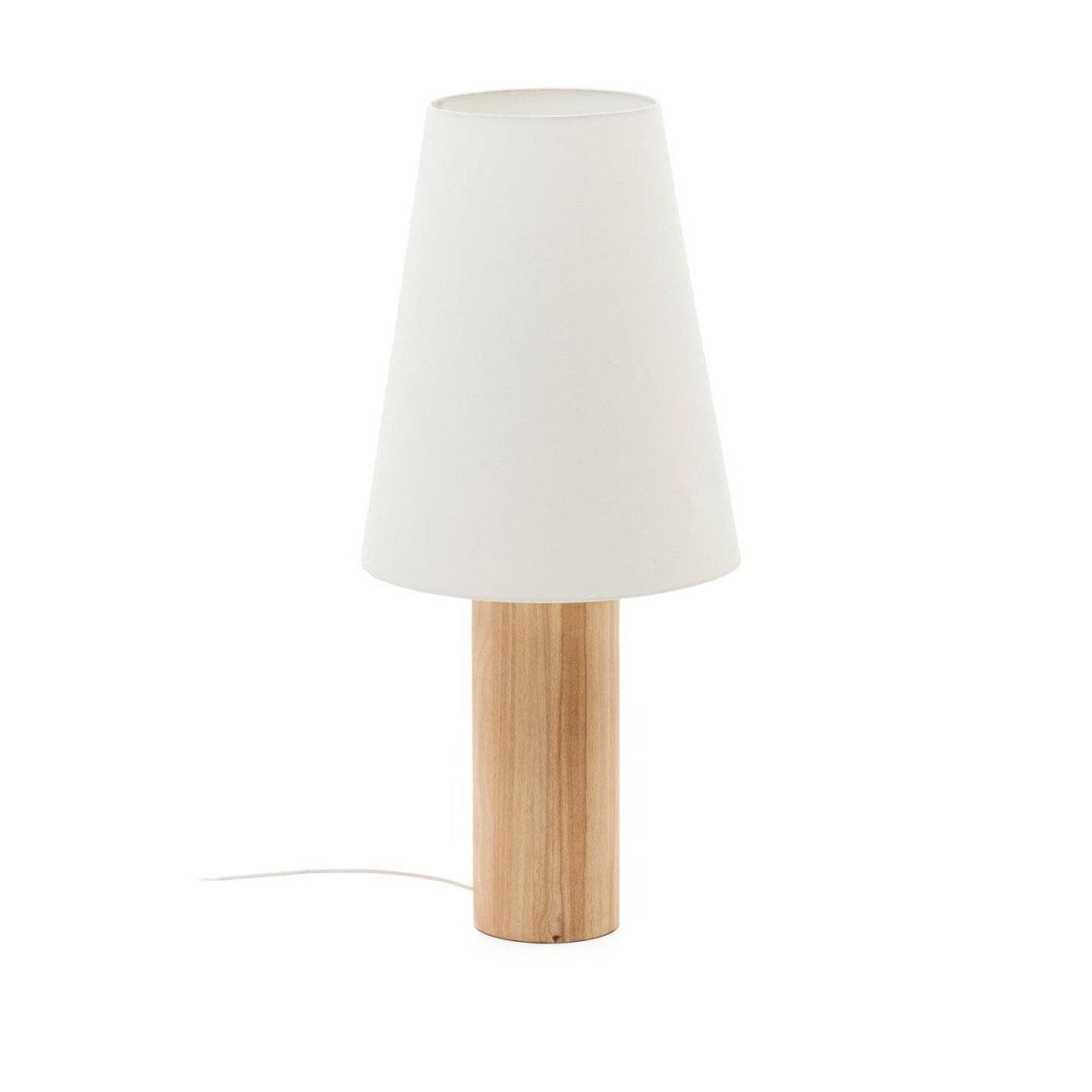 Veioza maro/alba din lemn 110 cm Marga Kave Home