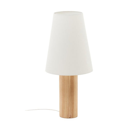 Veioza maro/alba din lemn 110 cm Marga Kave Home