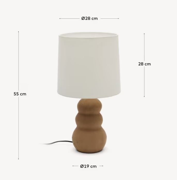 Veioza maro din ceramica 55 cm Madsen Kave Home