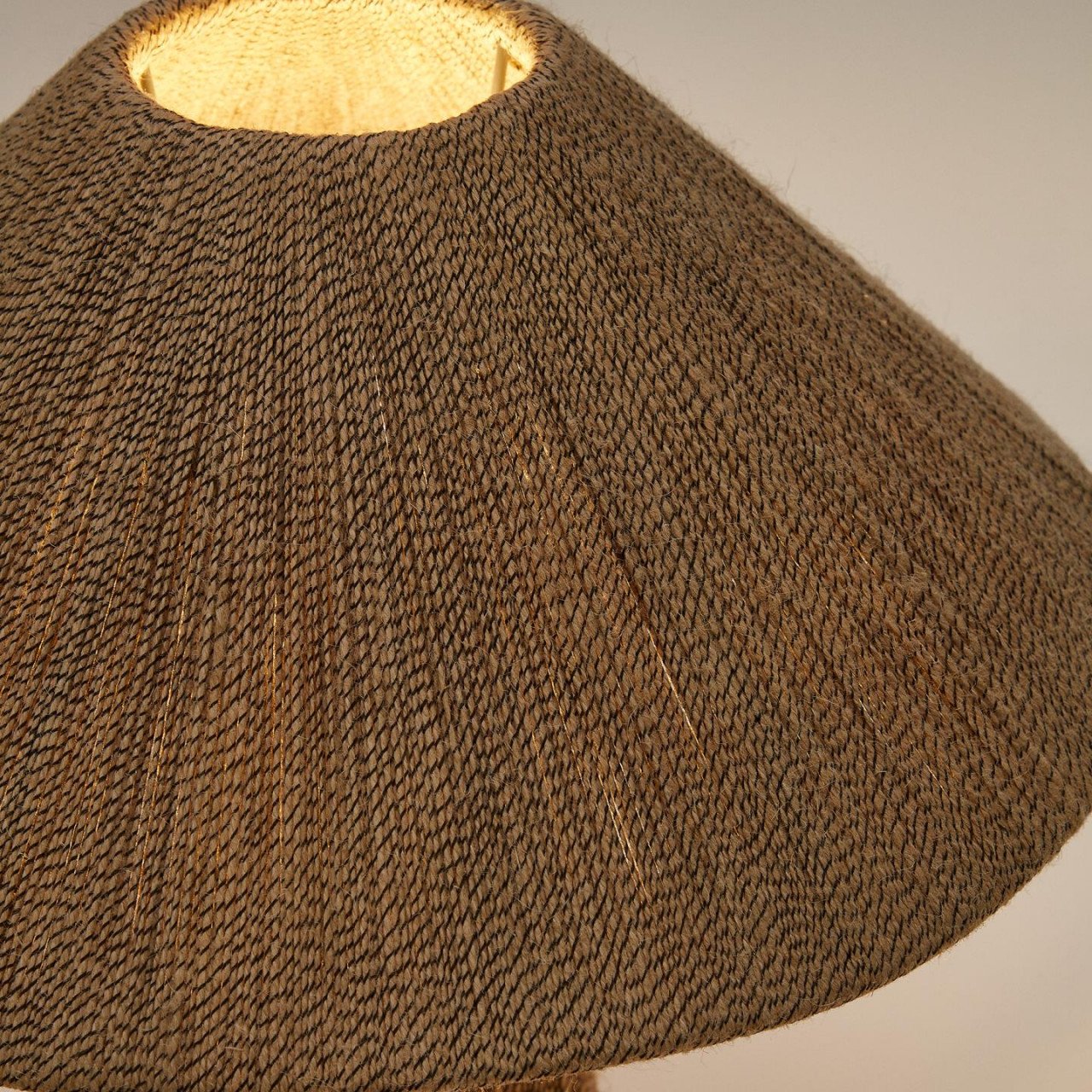 Veioza maro din fibre naturale 46 cm Renee Kave Home