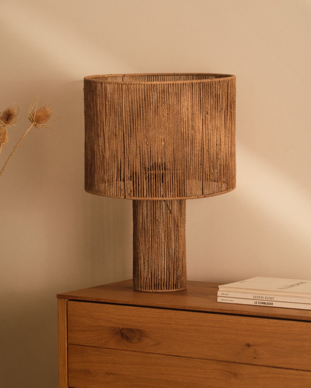Veioza maro din fibre naturale 54 cm Pontos Kave Home