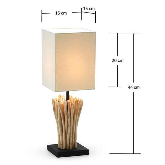 Veioza maro din lemn 44 cm Boop Kave Home
