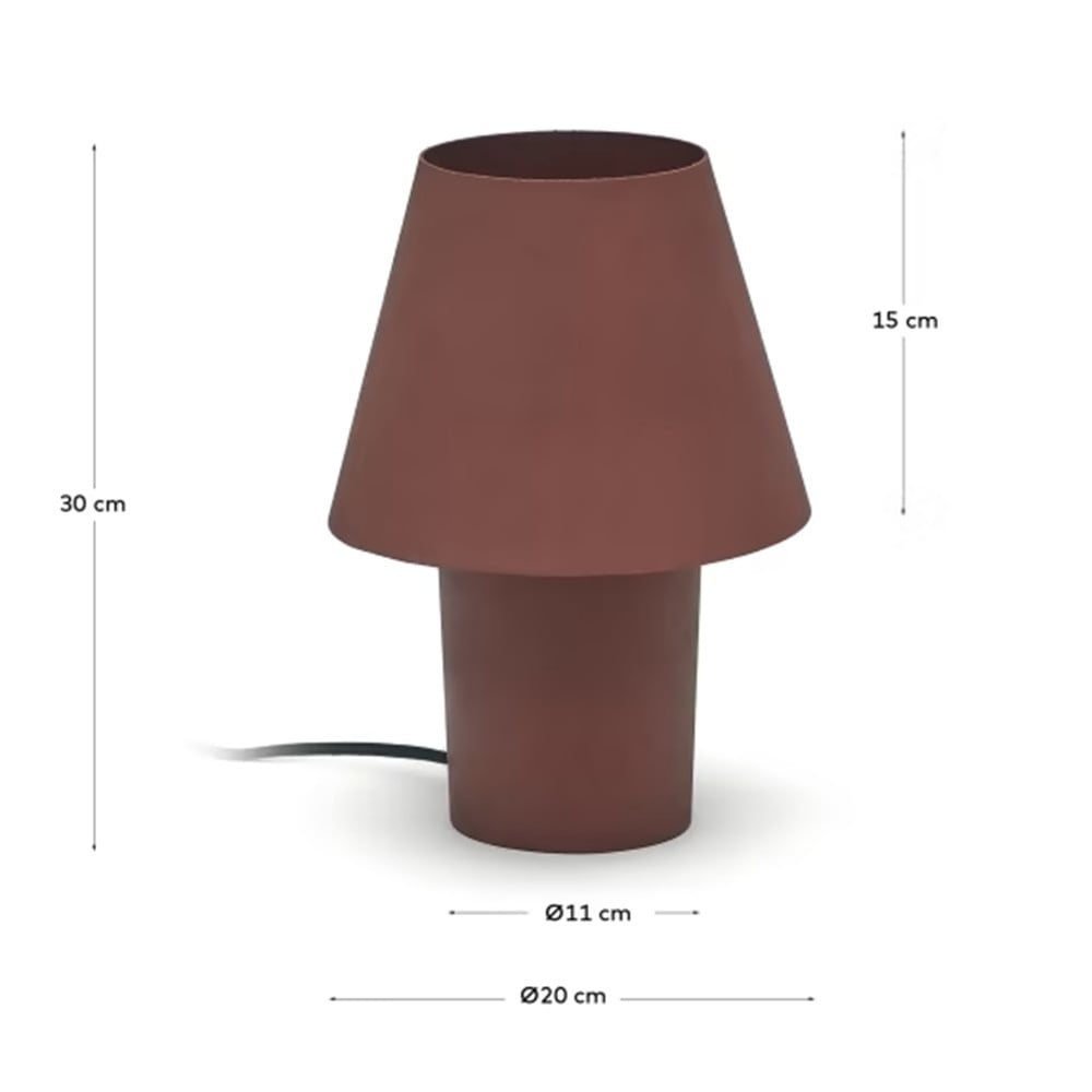 Veioza maro din metal 30 cm Canapost Kave Home
