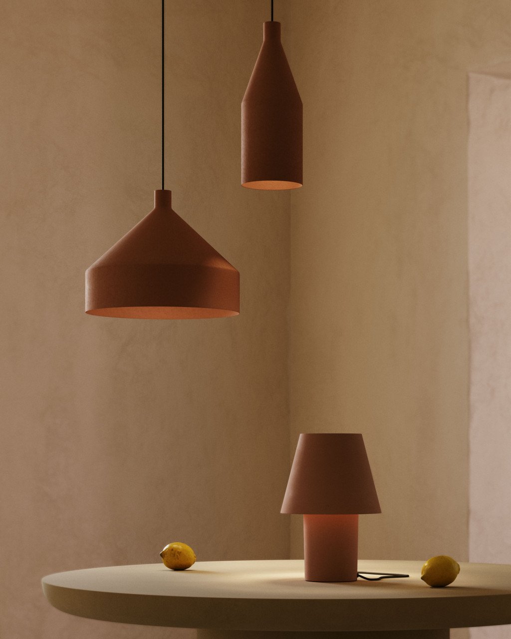 Veioza maro din metal 30 cm Canapost Kave Home