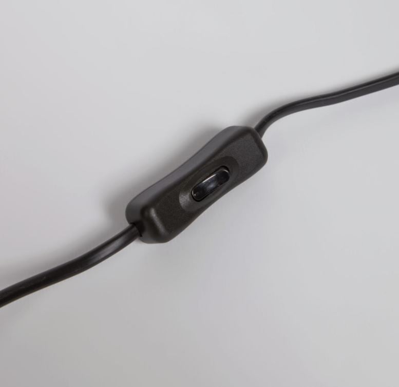 Veioza neagra/alba din metal 22 cm Seina Kave Home