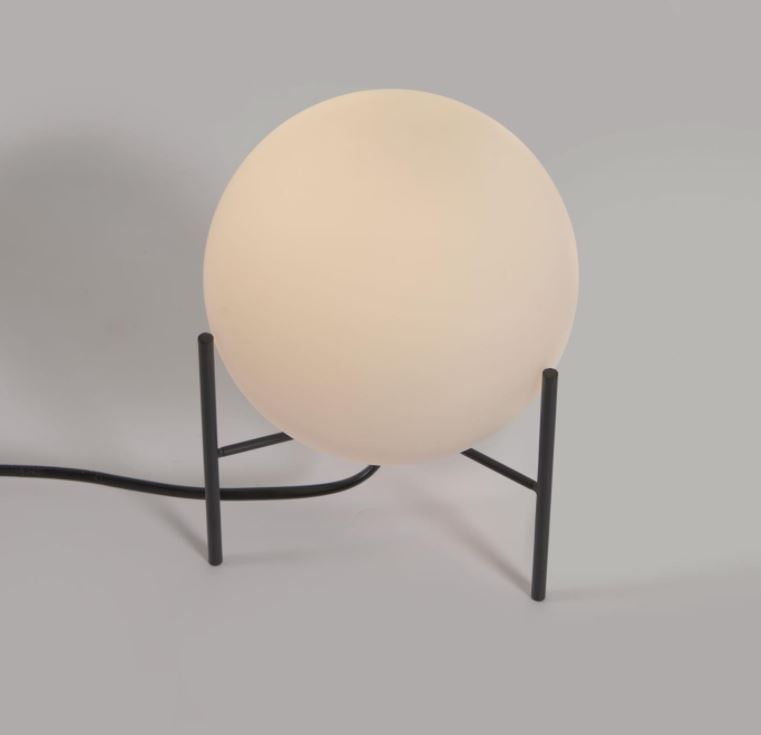 Veioza neagra/alba din metal 22 cm Seina Kave Home