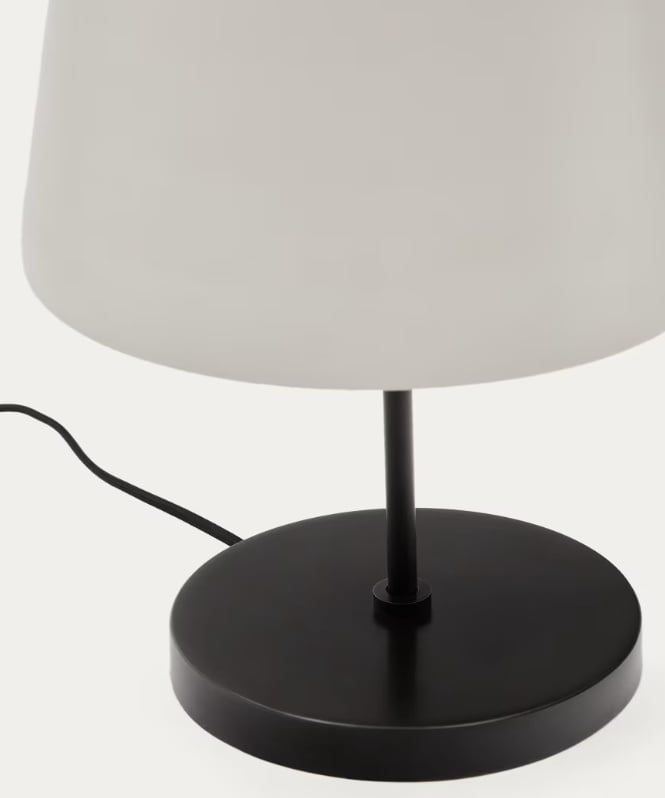 Veioza neagra/alba din metal 38 cm Nefar Kave Home