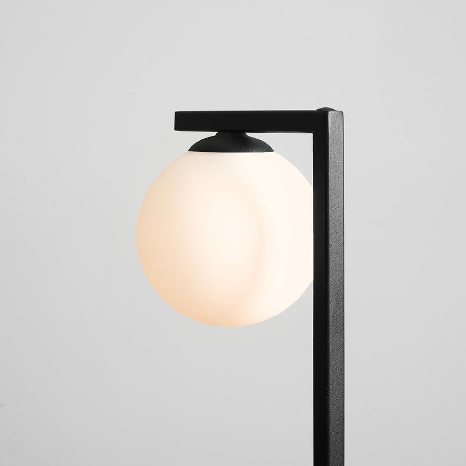 Veioza neagra/alba din metal 49 cm Zac Down Aldex