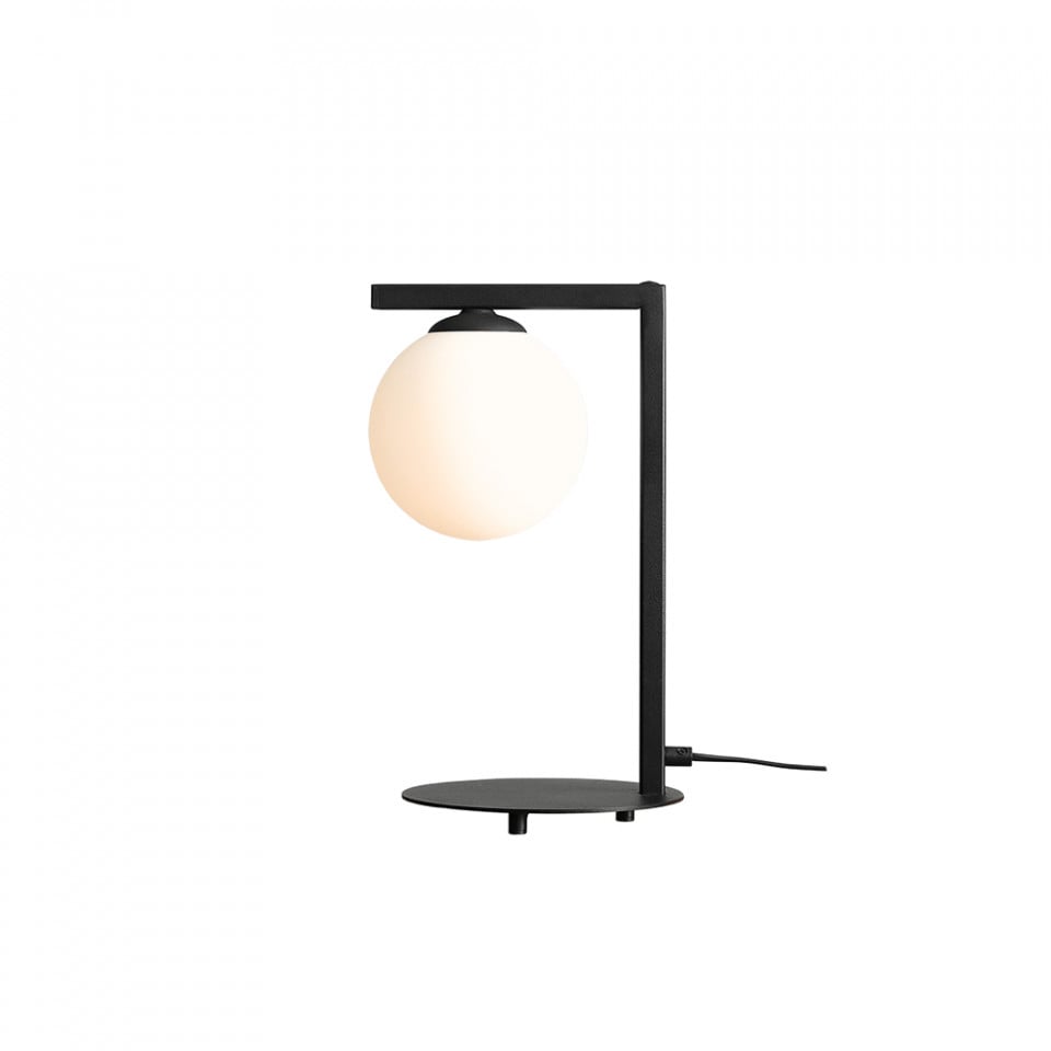 Veioza neagra/alba din metal 49 cm Zac Down Aldex