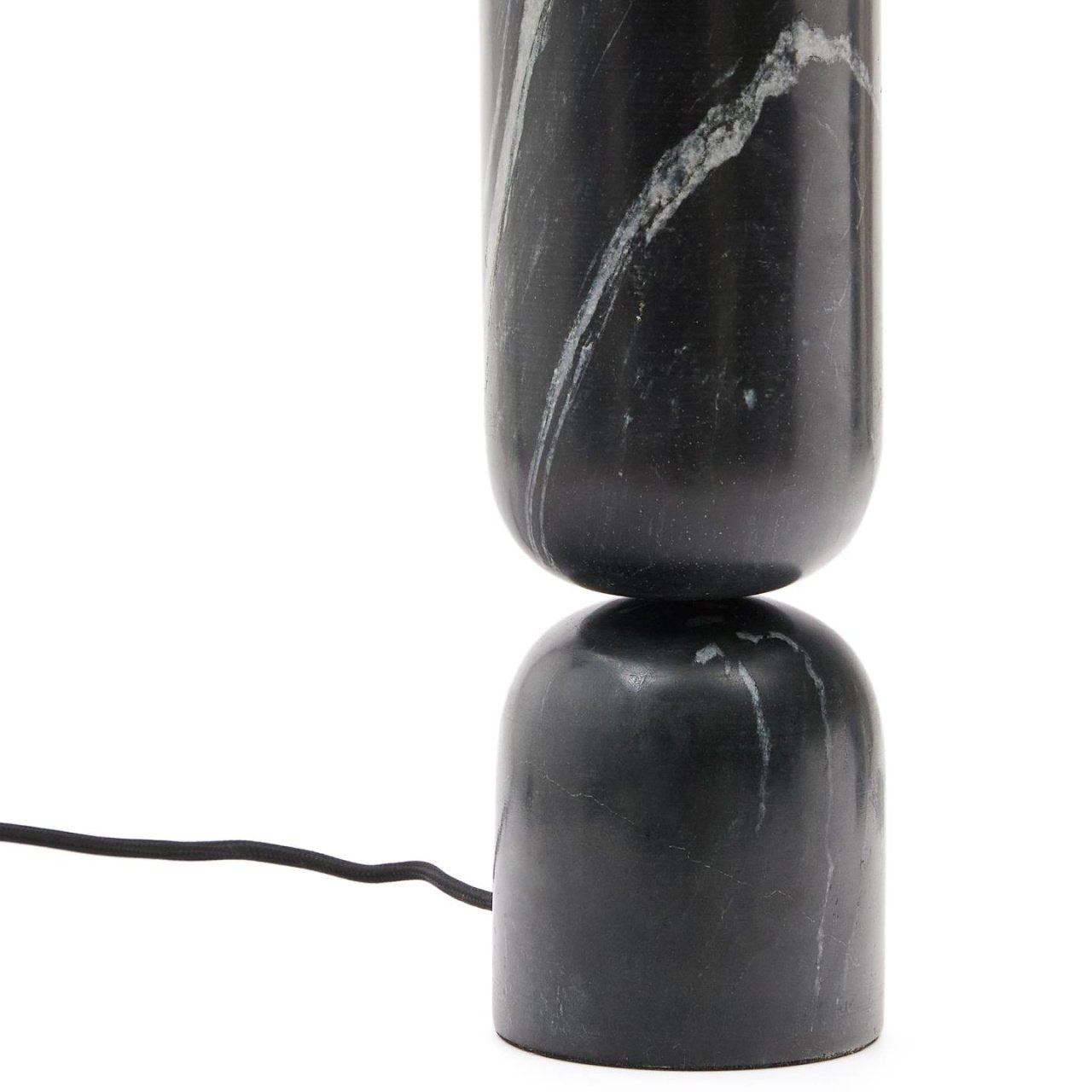 Veioza neagra din marmura 57 cm Vex Kave Home
