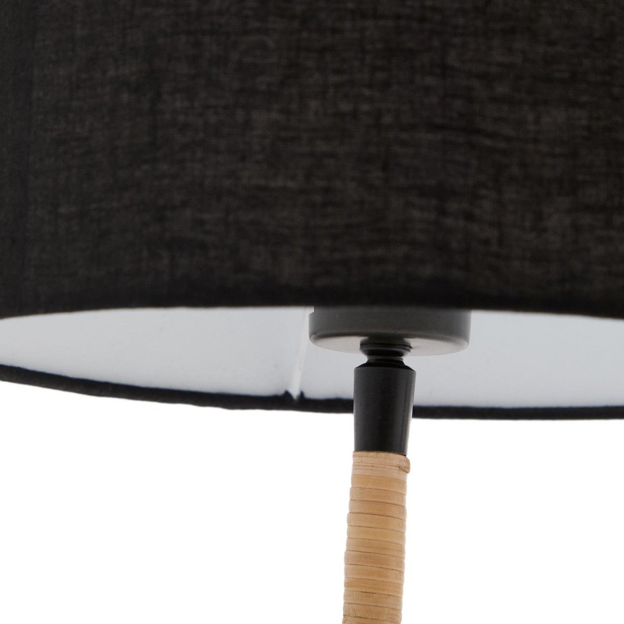 Veioza neagra din metal 45 cm Pina Kave Home