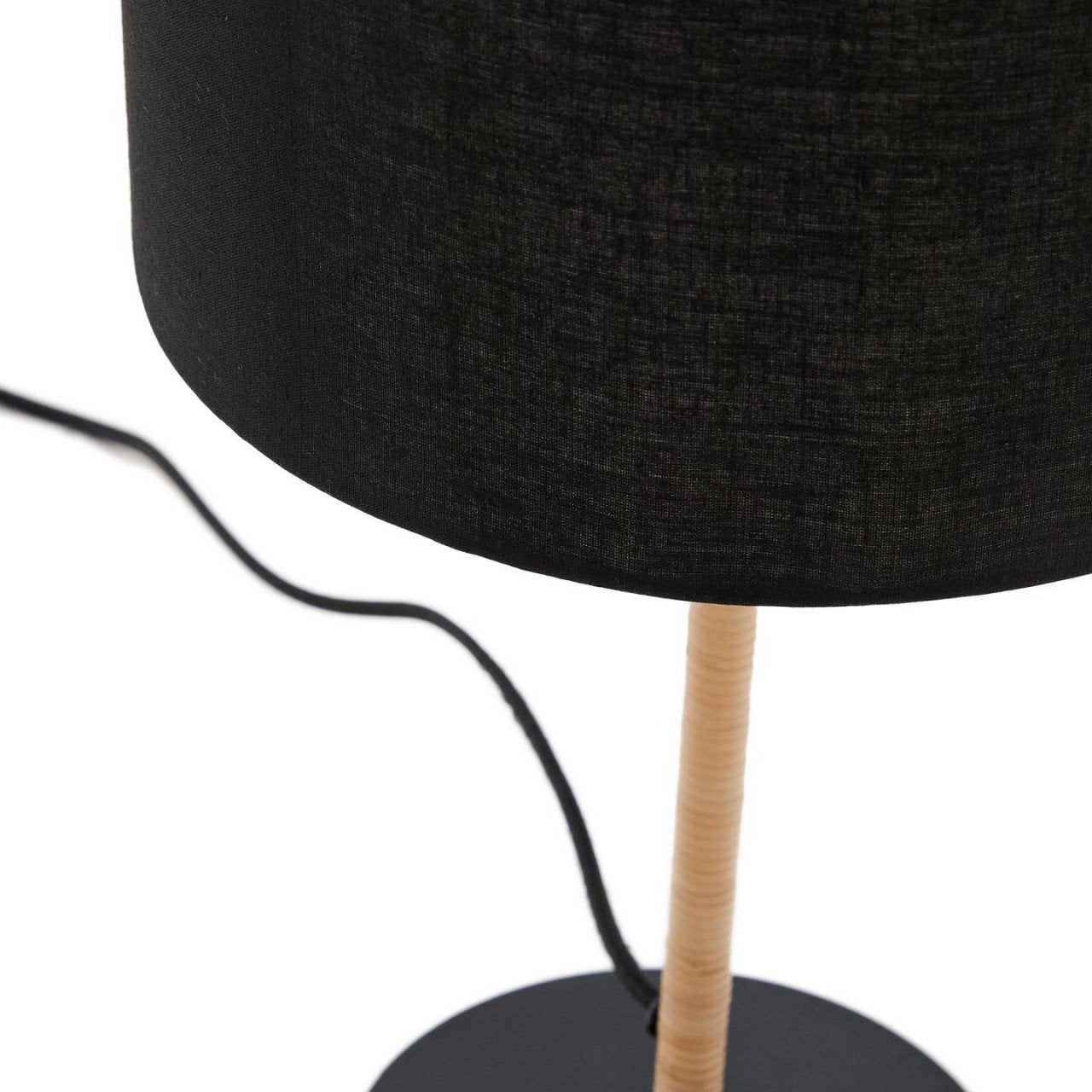 Veioza neagra din metal 45 cm Pina Kave Home