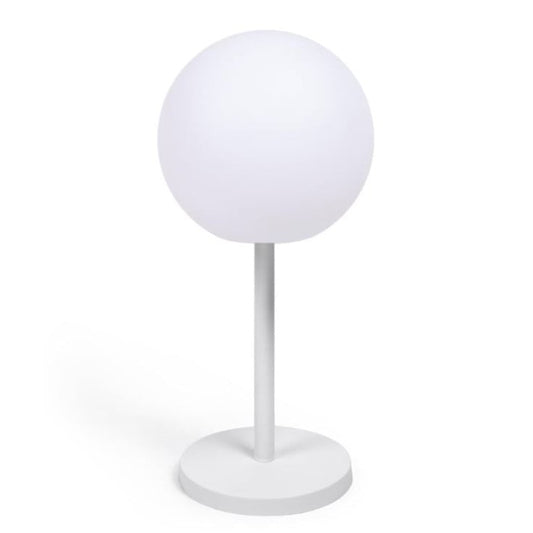 Veioza pentru exterior alba din metal cu USB 64 cm Dinesh Kave Home