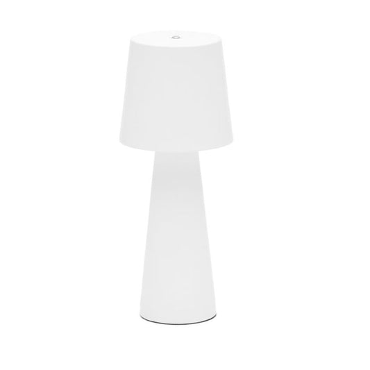 Veioza portabila alba din metal cu USB 25 cm Arenys Kave Home