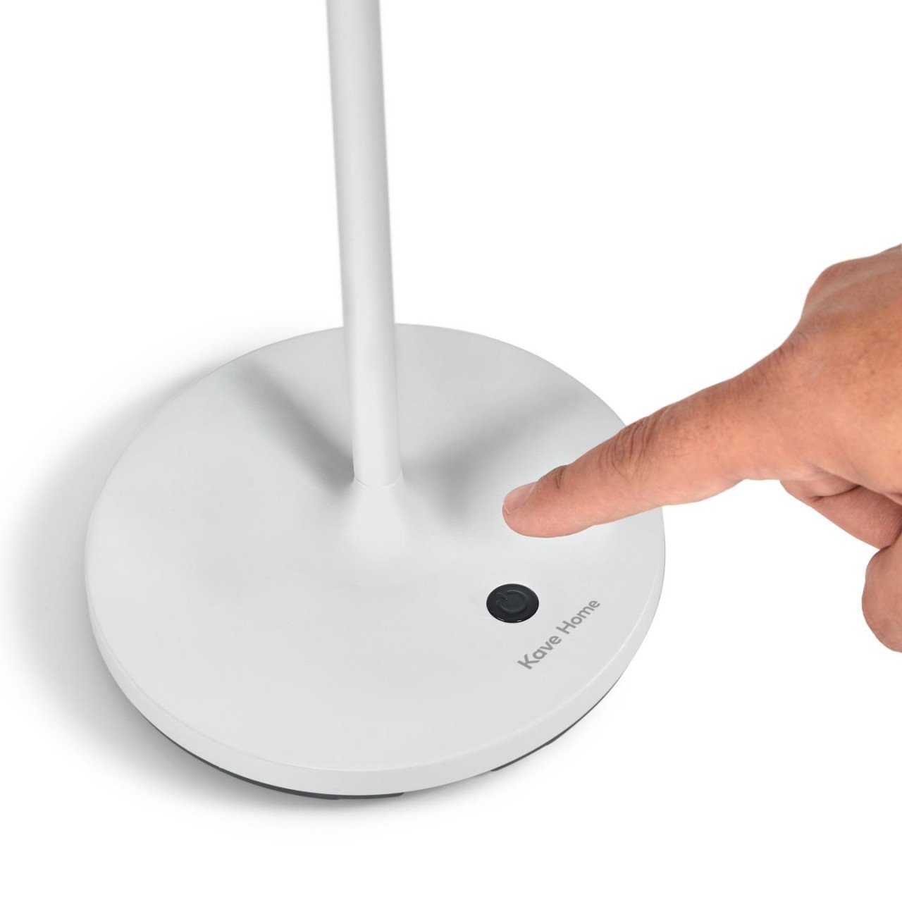Veioza portabila alba din metal cu USB 40 cm Dinesh Kave Home