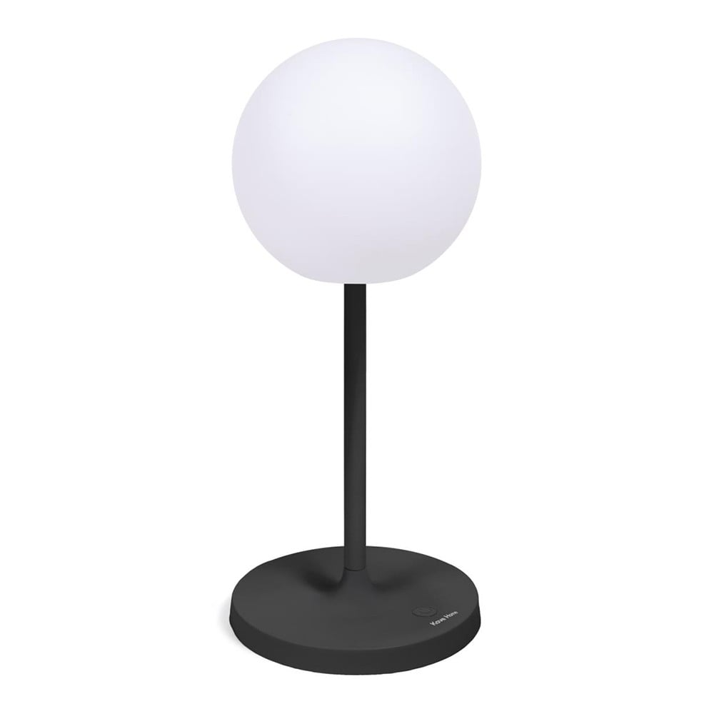 Veioza portabila alba/neagra din cu USB metal 40 cm Dinesh Kave Home