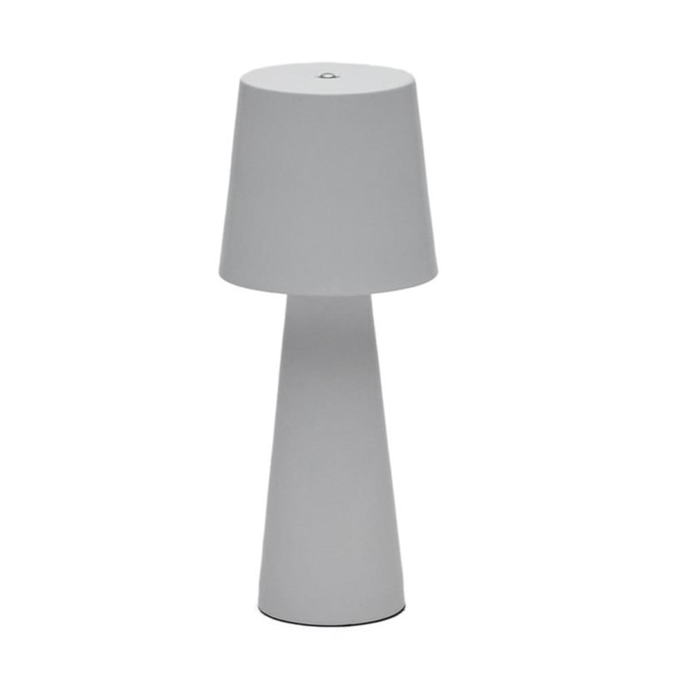 Veioza portabila gri din metal cu USB 25 cm Arenys Kave Home
