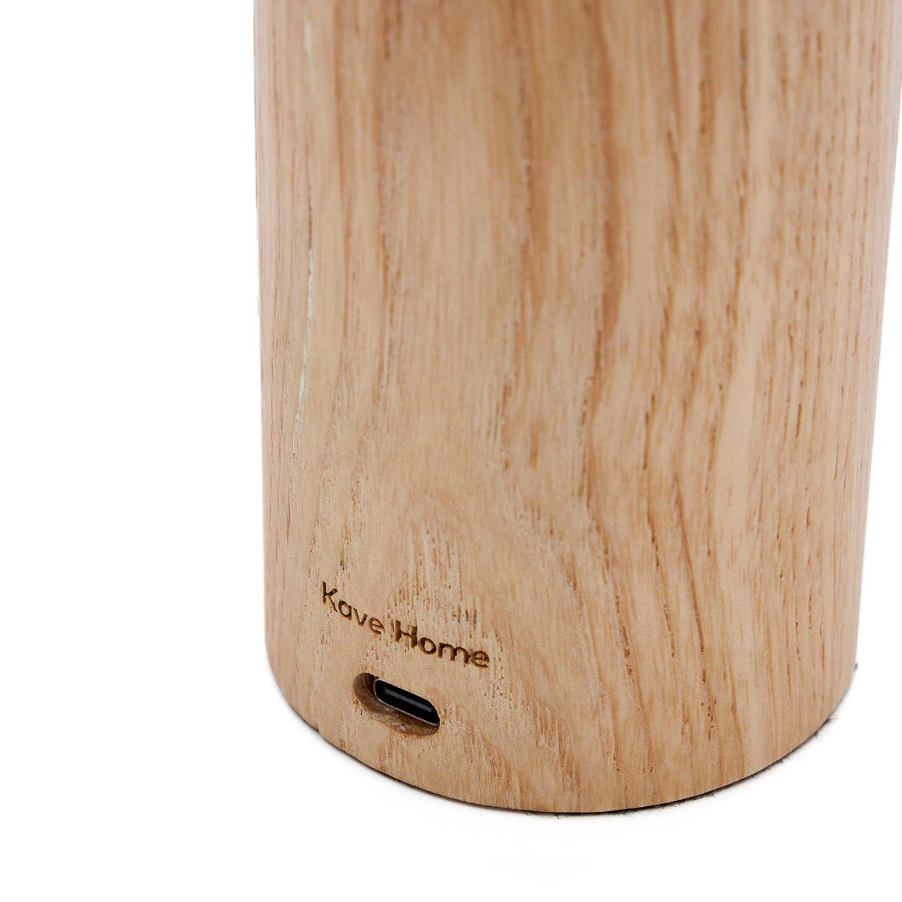 Veioza portabila maro din lemn cu USB 30 cm Luba Kave Home