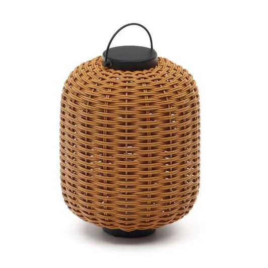 Veioza portabila maro din metal cu USB 37 cm Saranella Kave Home