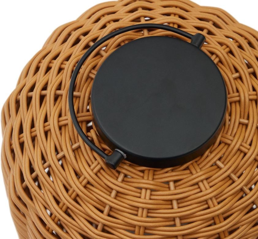 Veioza portabila maro din metal cu USB 37 cm Saranella Kave Home