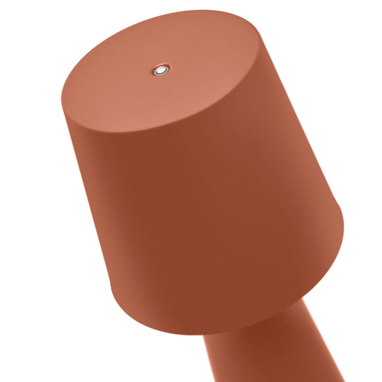 Veioza portabila maro teracota cu USB din metal 40 cm Arenys Kave Home