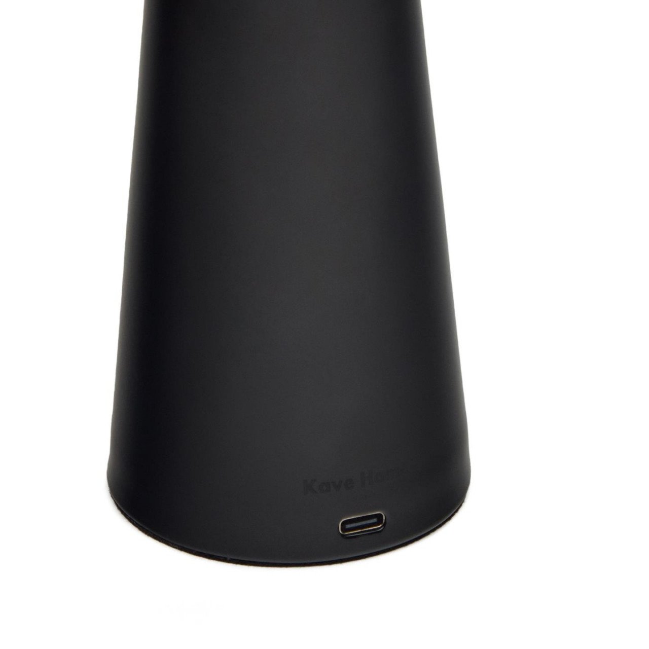 Veioza portabila neagra din metal cu USB 25 cm Arenys Kave Home
