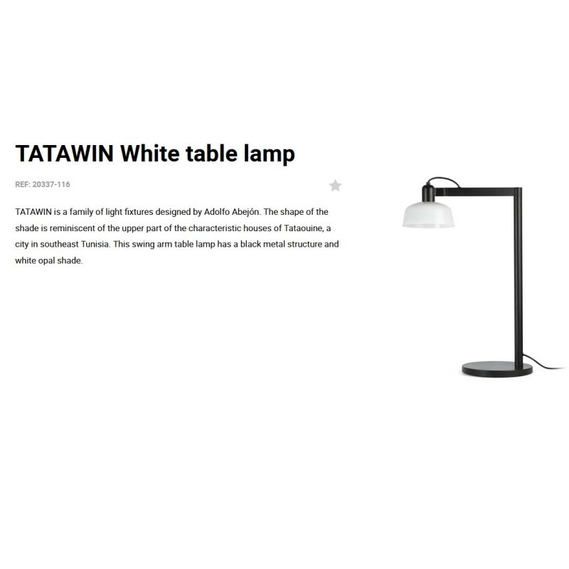 Veioza/Lampa de masa design ambiental TATAWIN alb