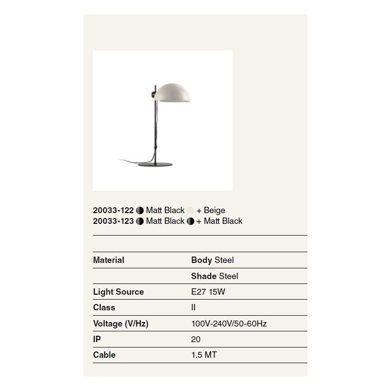 Veioza/Lampa de masa metal stil industrial DOMINICA negru