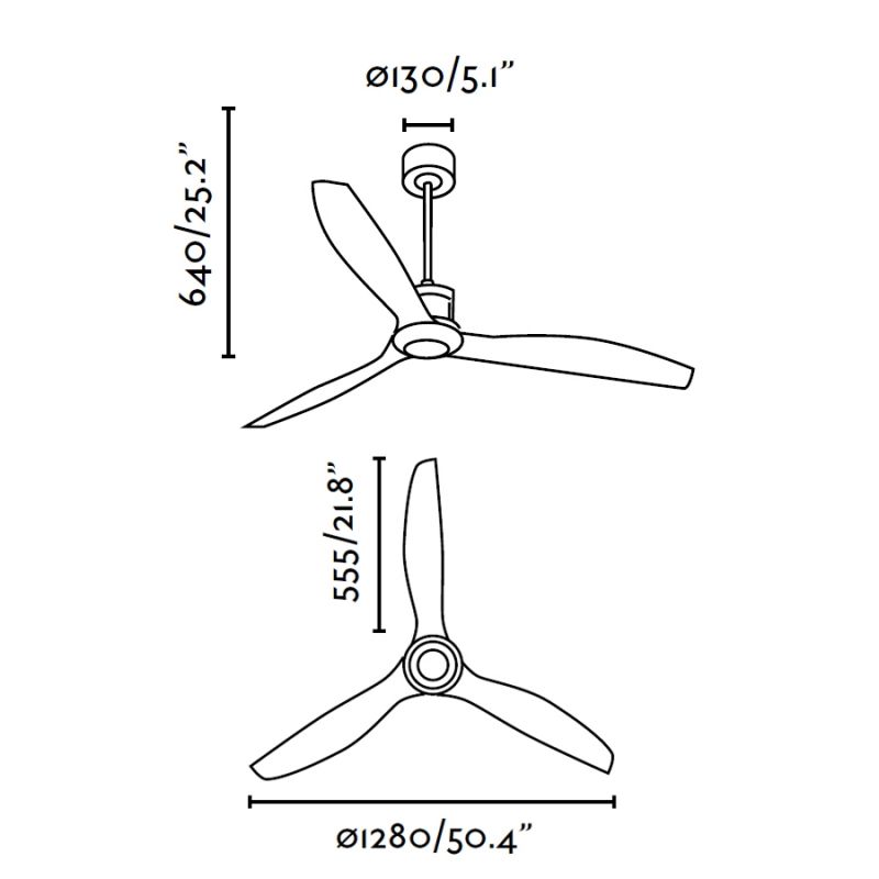 Ventilator cu telecomanda JUST maro
