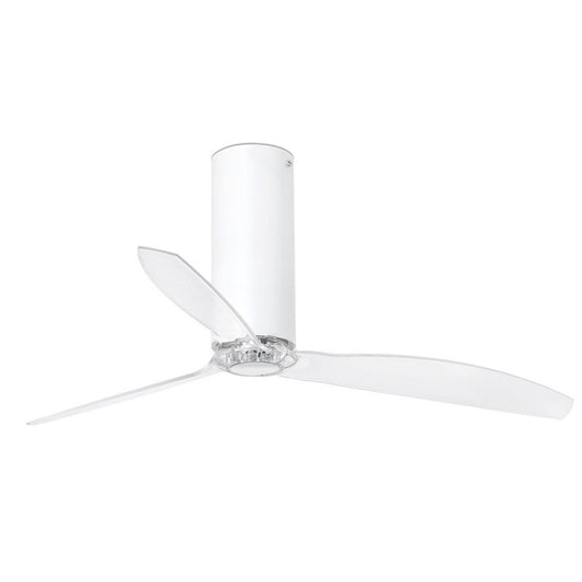 Ventilator cu telecomanda Tube alb lucios / transparent