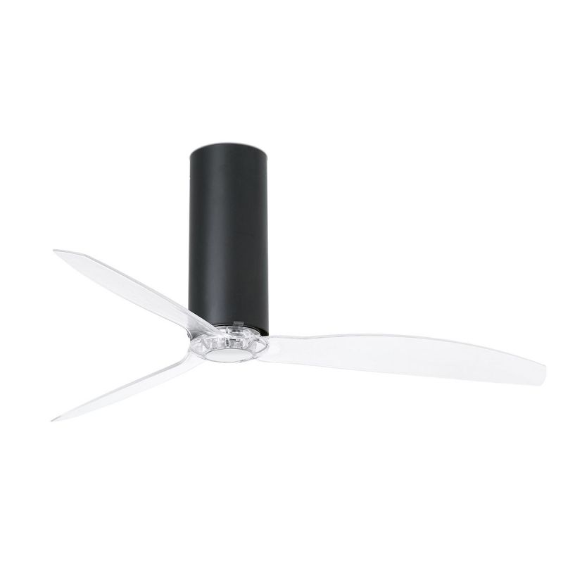 Ventilator cu telecomanda Tube negru mat / transparent