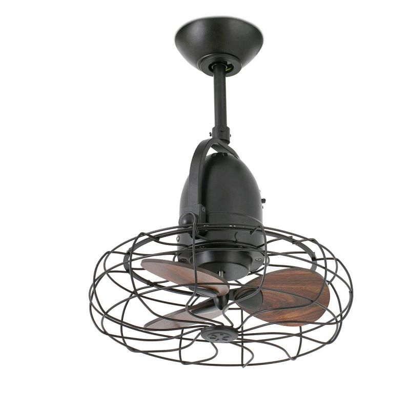Ventilator de perete / tavan design retro KEIKI maro