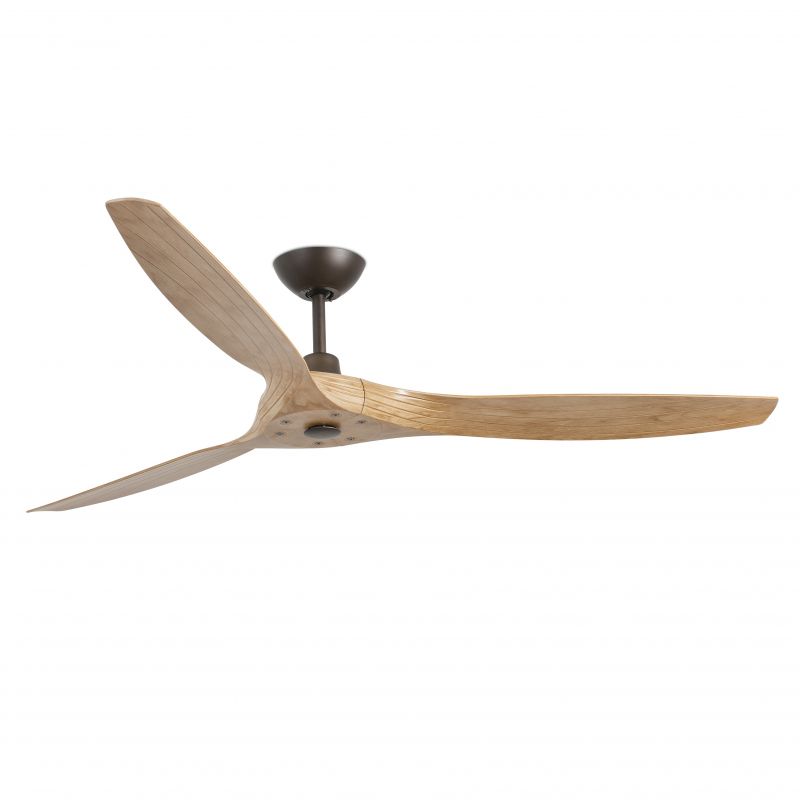 Ventilator de tavan cu telecomanda design modern MOREA maro/ lemn pin