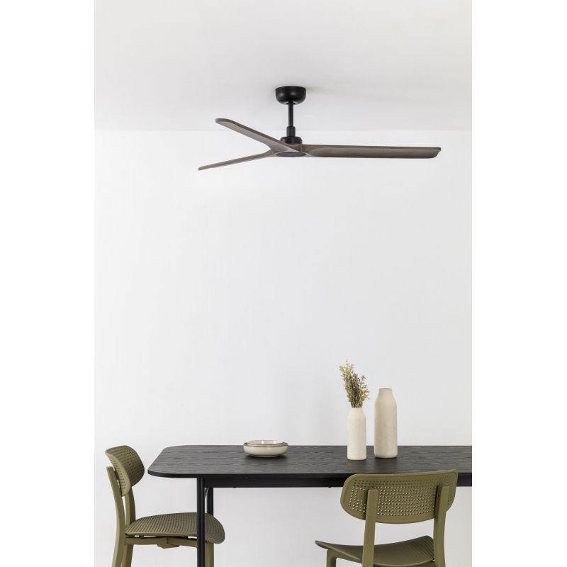 Ventilator de tavan cu telecomanda HEYWOOD M negru/stejar inchis