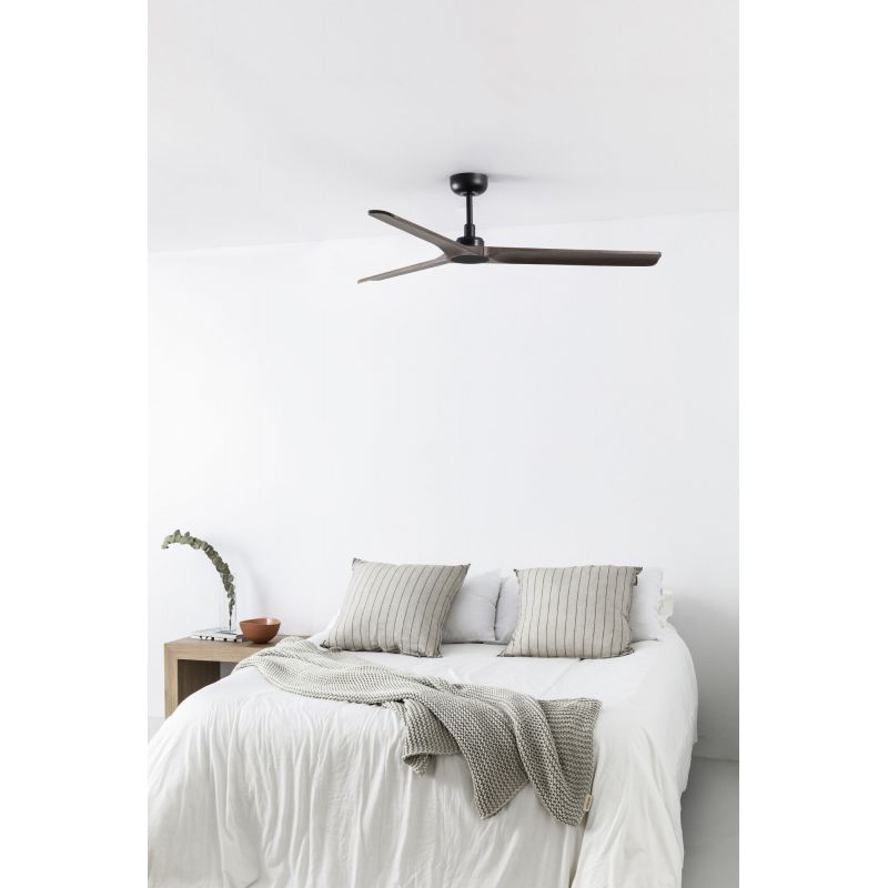 Ventilator de tavan cu telecomanda HEYWOOD M negru/stejar inchis