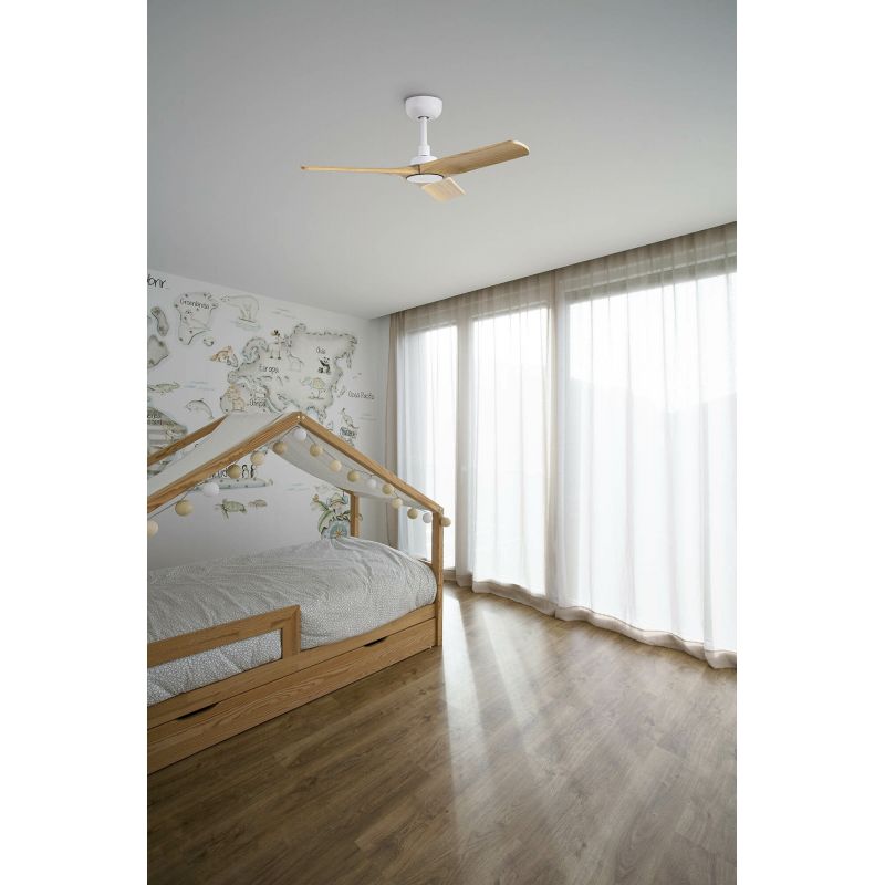 Ventilator de tavan cu telecomanda HEYWOOD S alb/lemn artar