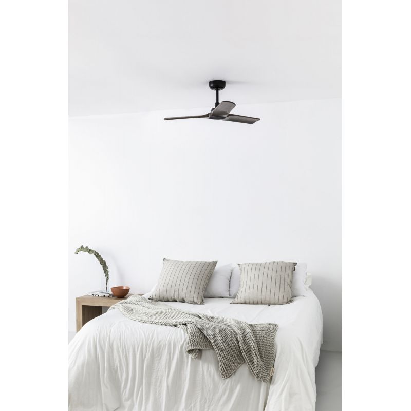 Ventilator de tavan cu telecomanda HEYWOOD S negru/stejar inchis