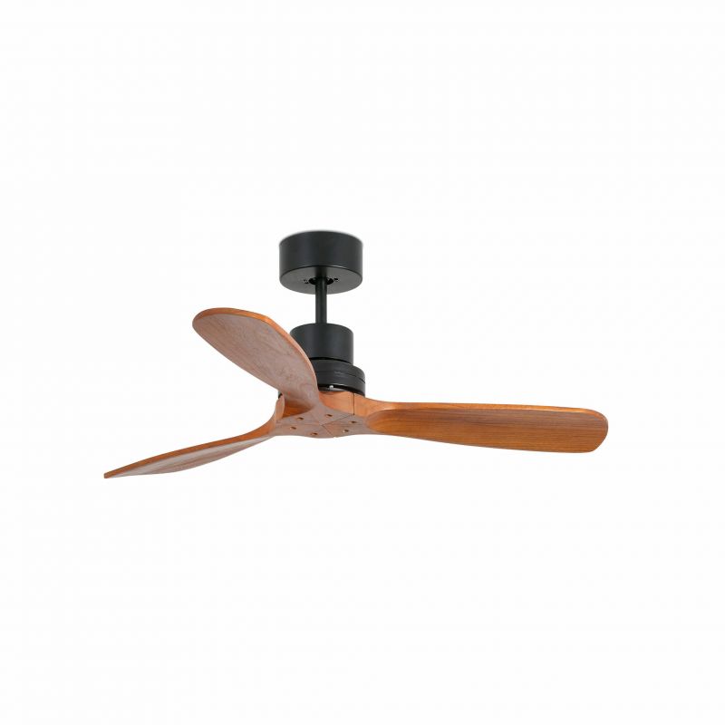 Ventilator de tavan cu telecomanda Mini LANTAU S negru/ lemn maro