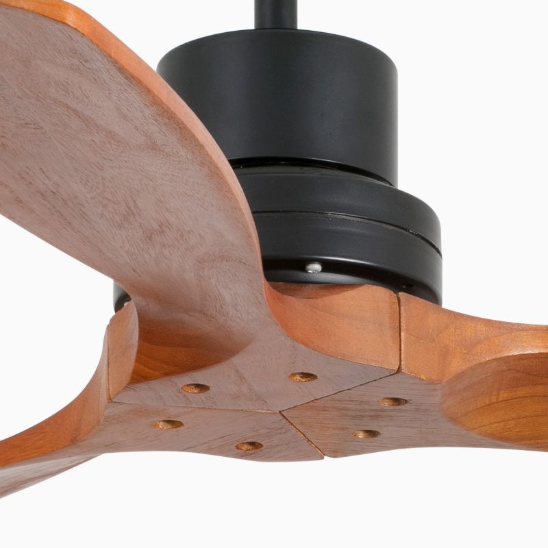 Ventilator de tavan cu telecomanda Mini LANTAU S negru/ lemn maro