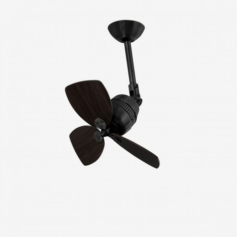 Ventilator de tavan design modern VEDRA negru/maro